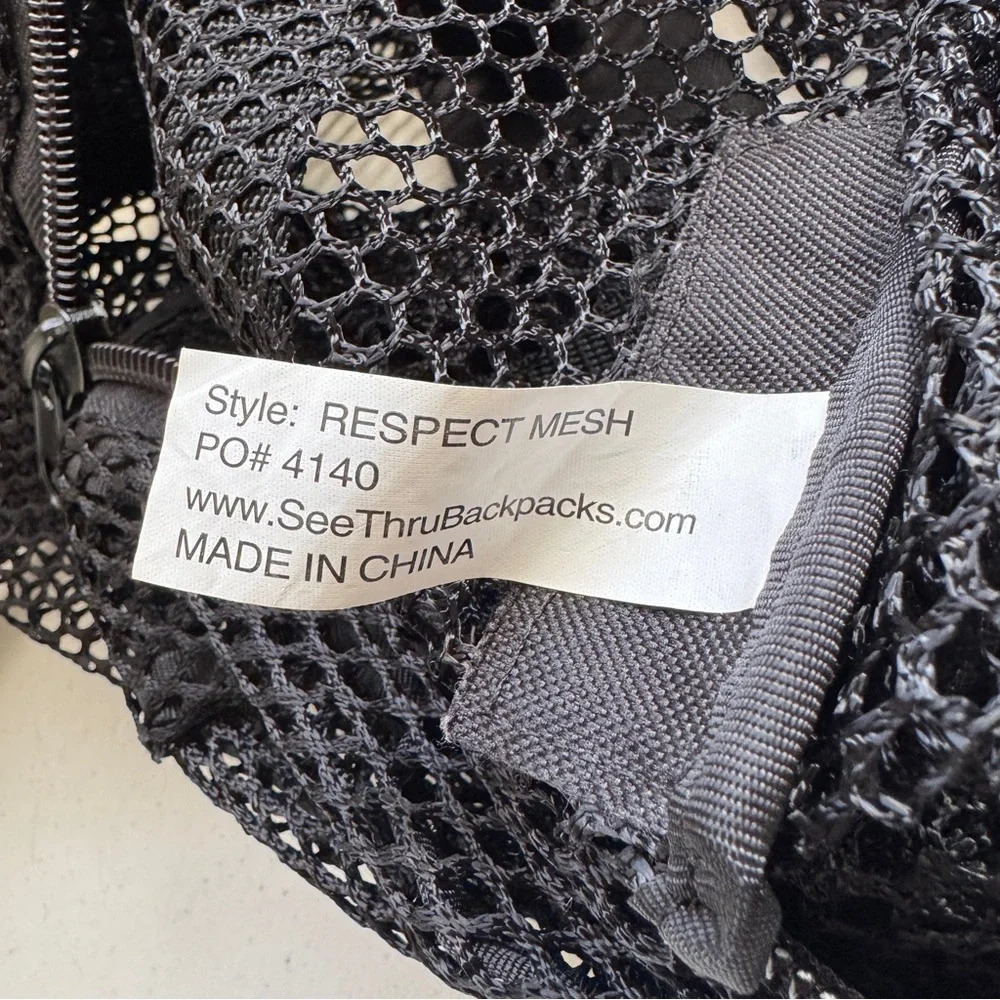 Black Mesh Backpack